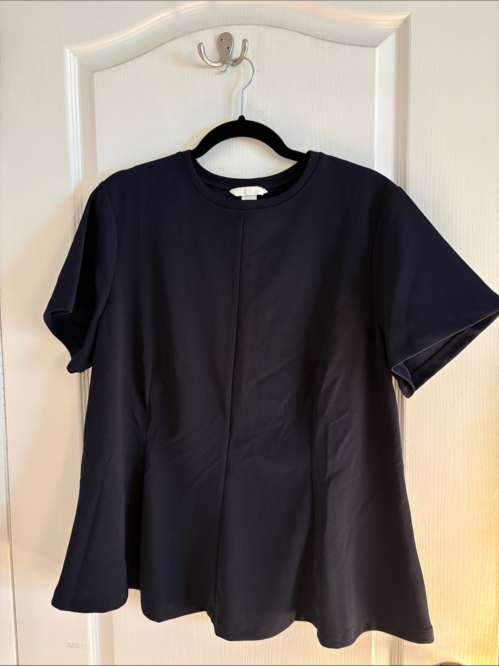 H&M Black Short Sleeve Flared Tee